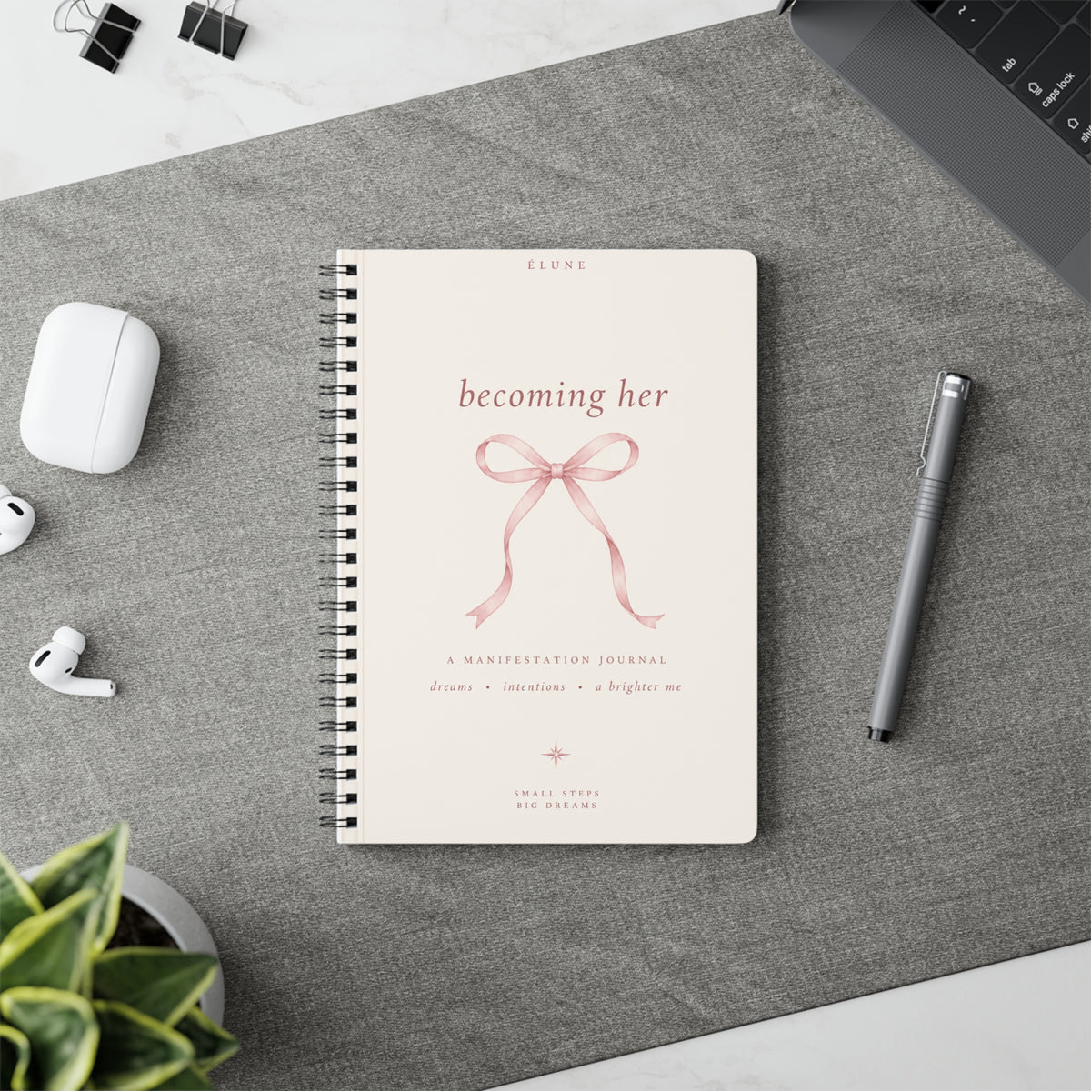 Becoming Her Manifestation Journal — A5 Wirobound Notebook