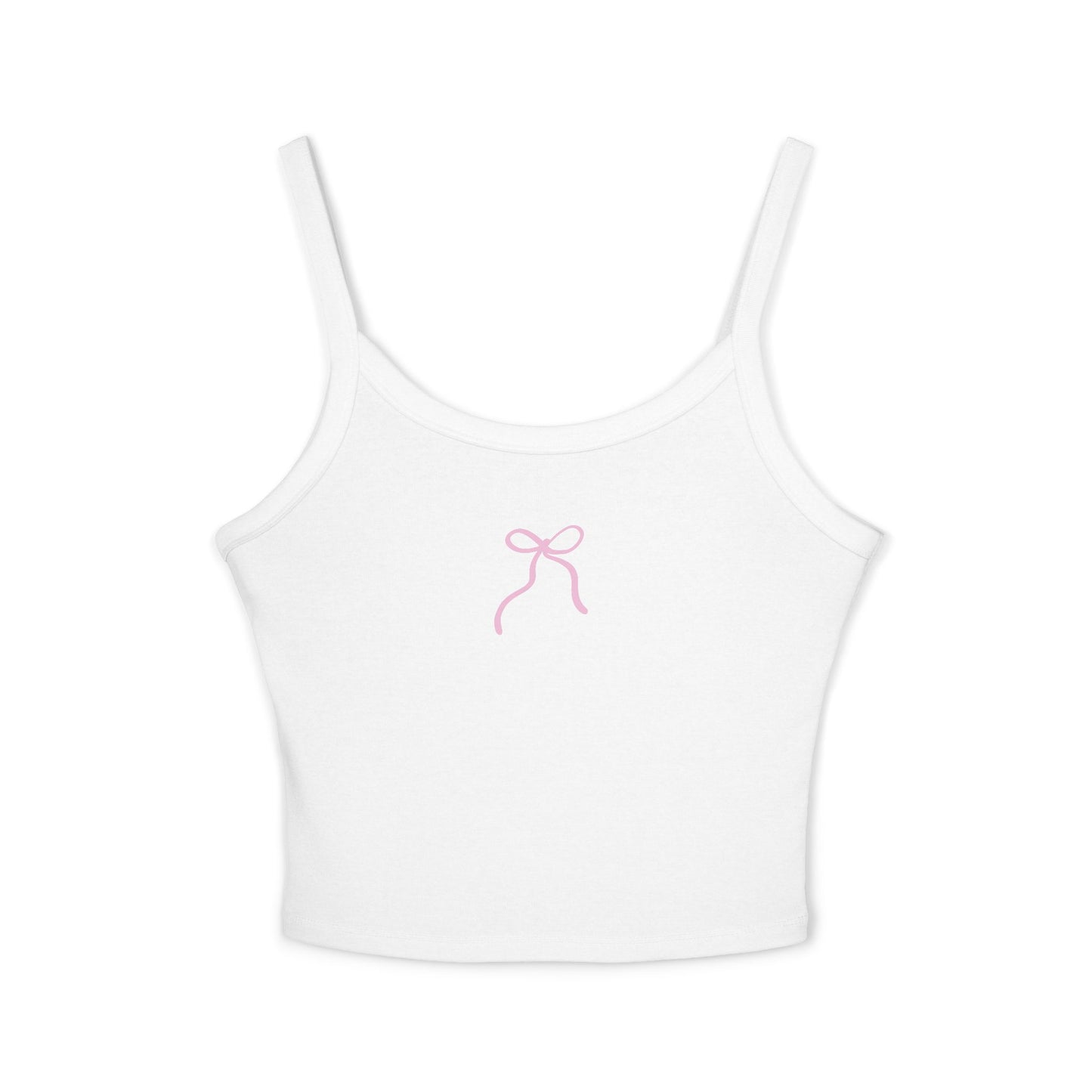 Pink Bow Cropped Tank Top