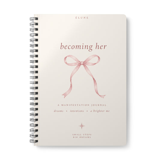 Becoming Her Manifestation Journal — A5 Wirobound Notebook