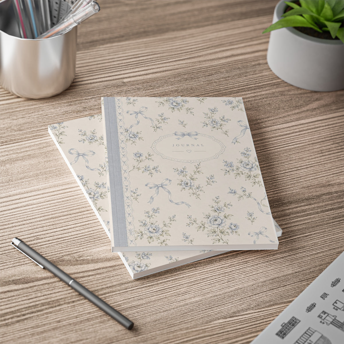 A5 Floral Journal Notebook — "Same Girl, Bigger Dreams, Brighter Days" Softcover