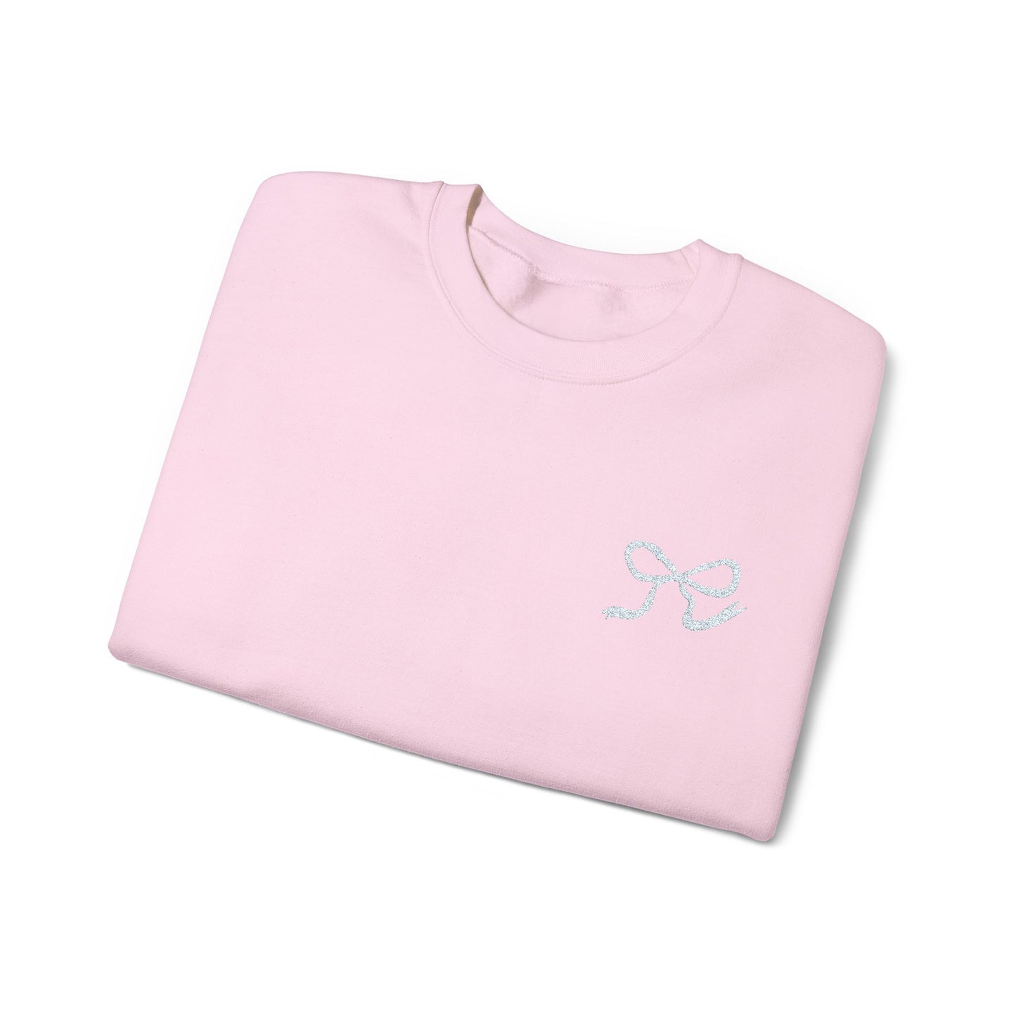 Crewneck Sweatshirt • Small Blue Ribbon Graphic