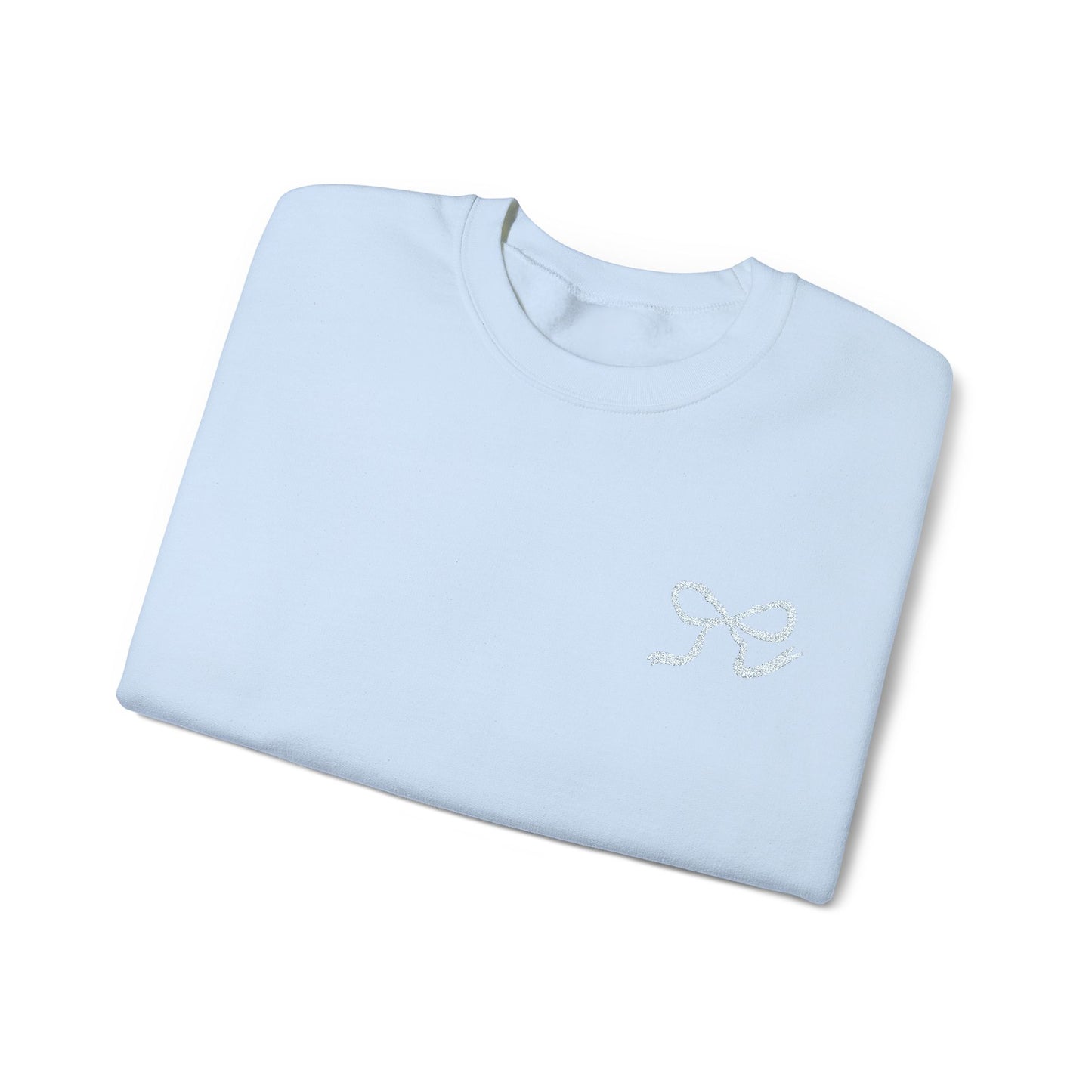 Crewneck Sweatshirt • Small Blue Ribbon Graphic