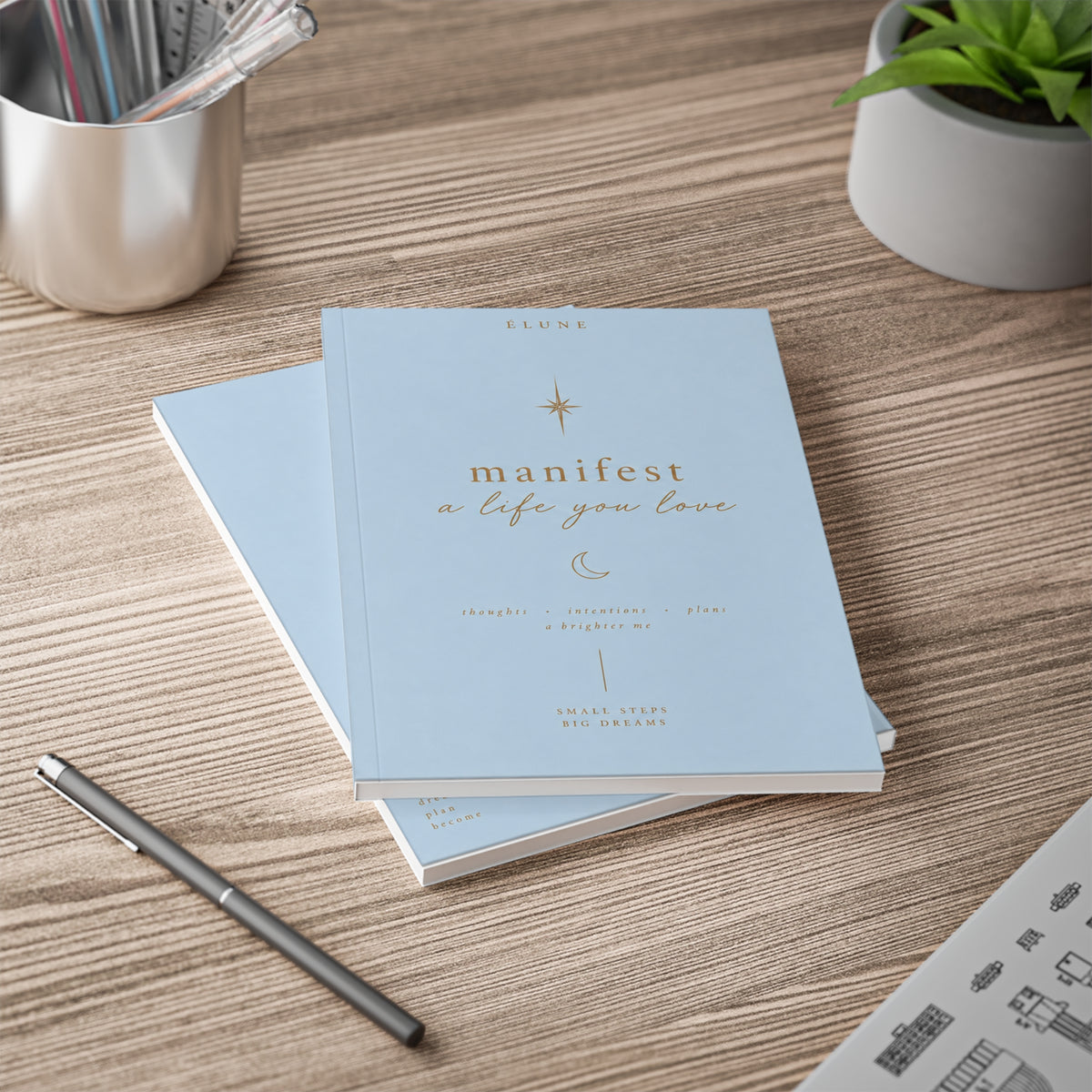 Manifest A Life You Love Notebook — A5 Guided Journal for Intention & Mindfulness