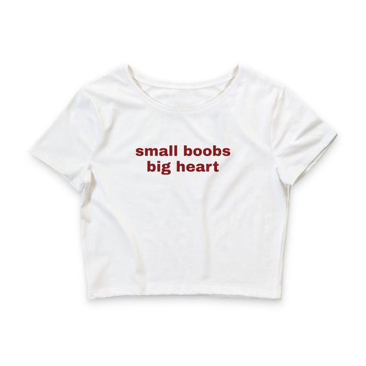 Crop Tee "small boobs big heart"