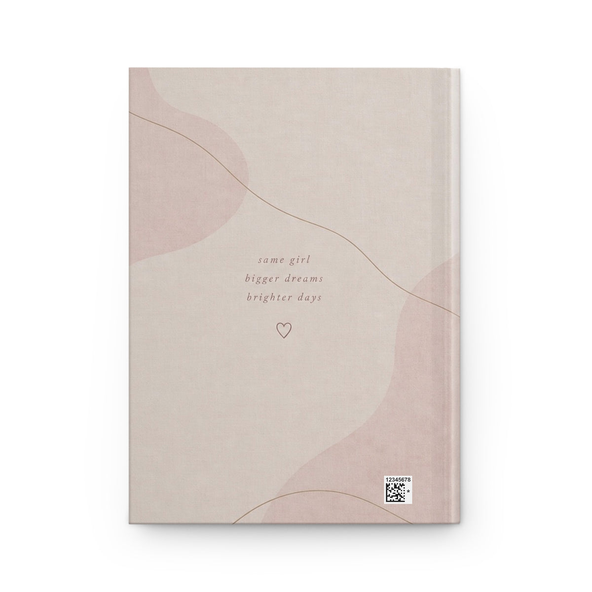 Hardcover Journal — My Daily Journal Pink Minimalist Lined Notebook for Women, Gratitude & Daily Planning