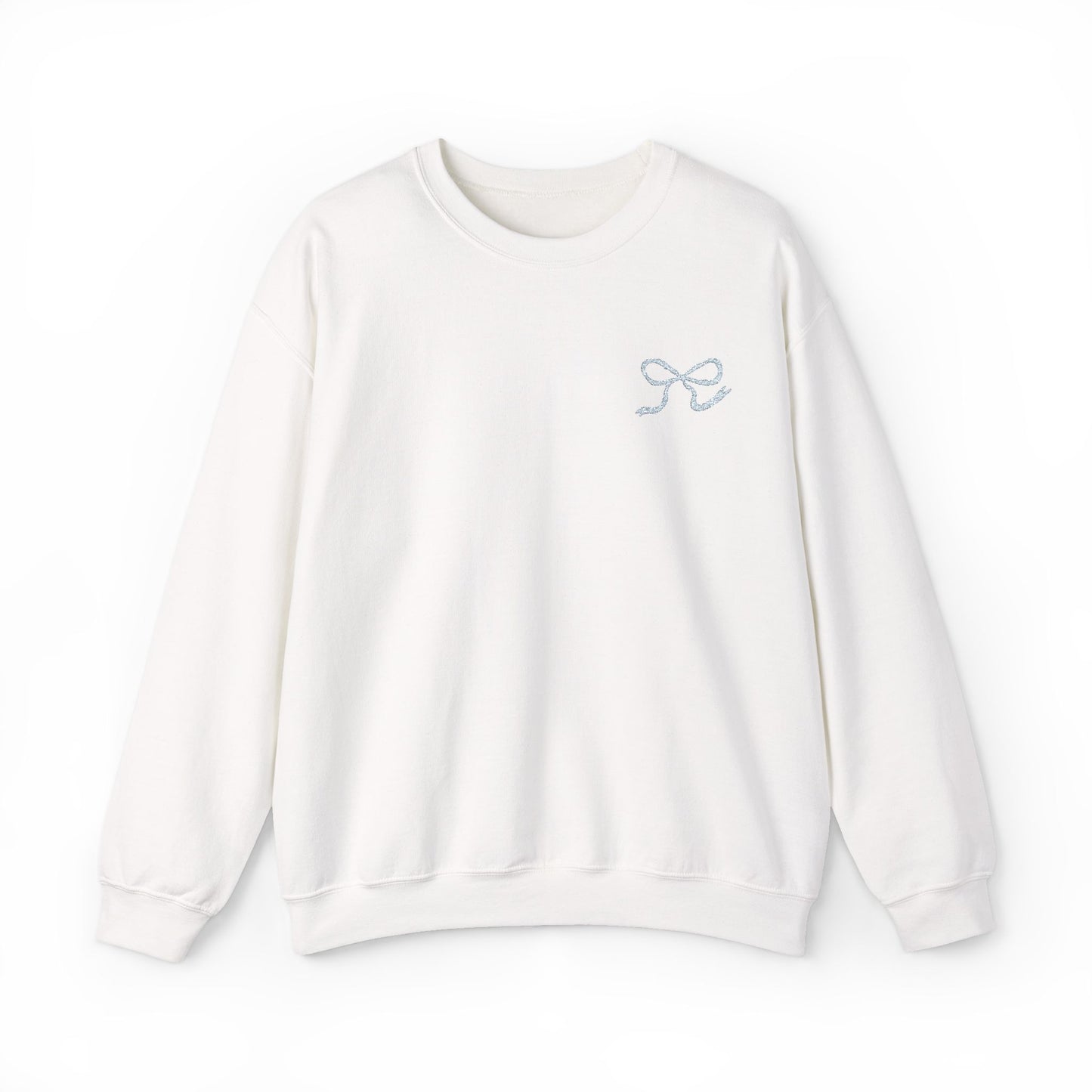 Crewneck Sweatshirt • Small Blue Ribbon Graphic