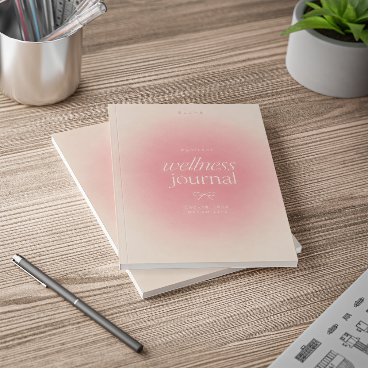 Wellness Journal Softcover Notebook — A5 Pastel Self-Care Planner