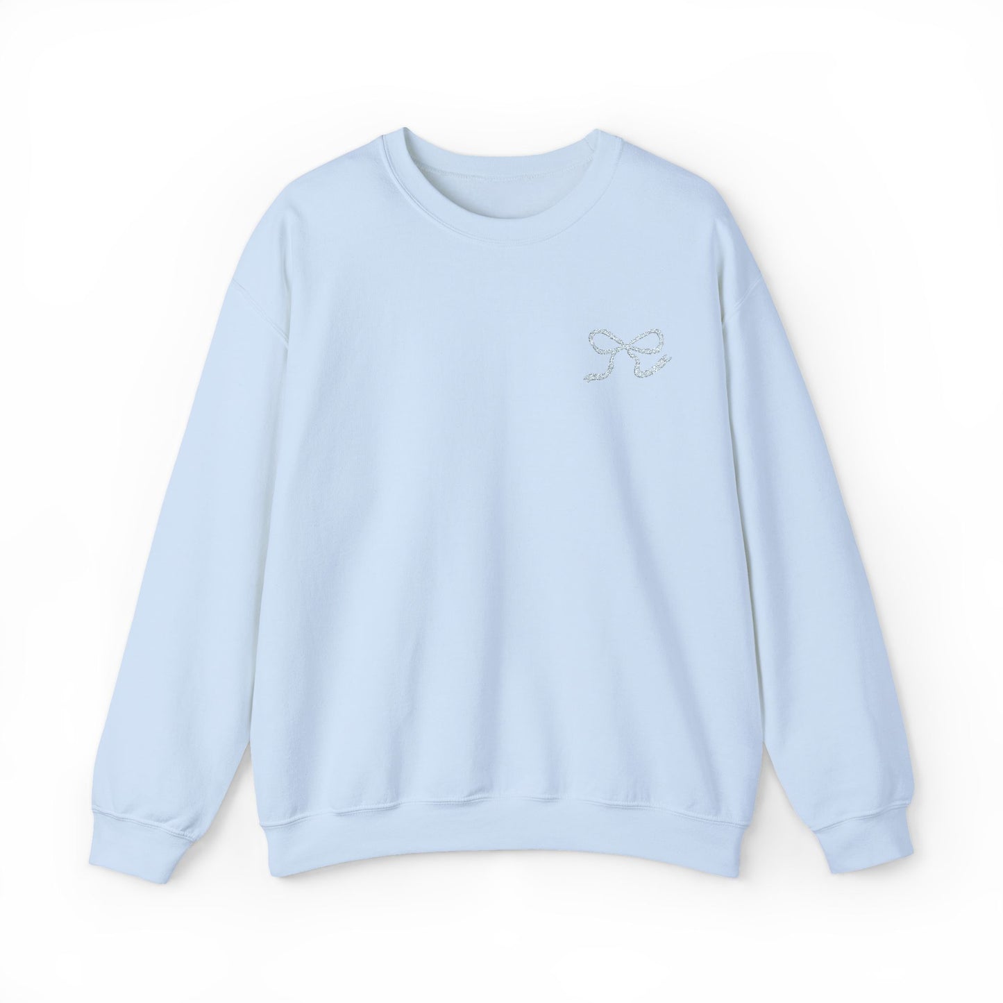 Crewneck Sweatshirt • Small Blue Ribbon Graphic