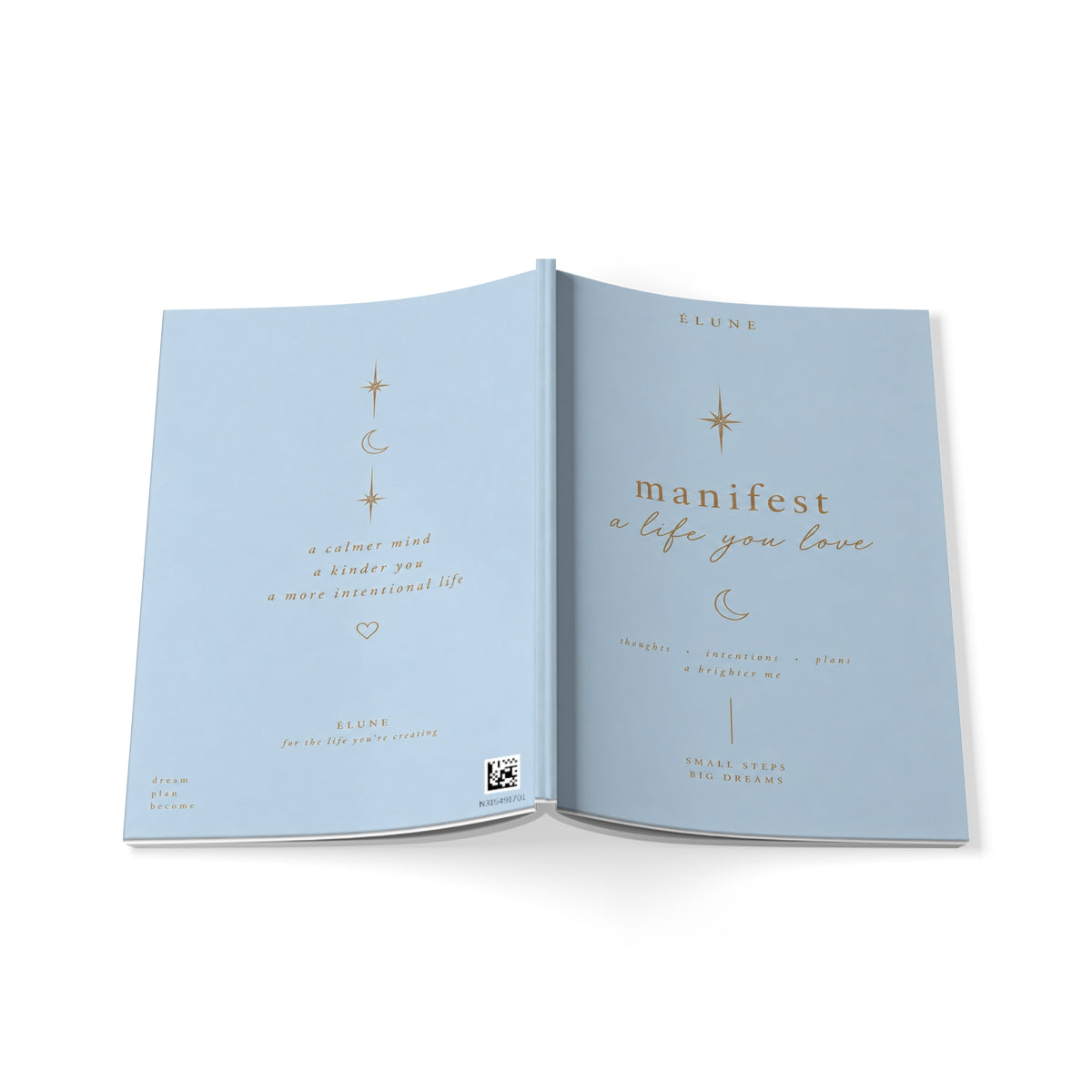 Manifest A Life You Love Notebook — A5 Guided Journal for Intention & Mindfulness
