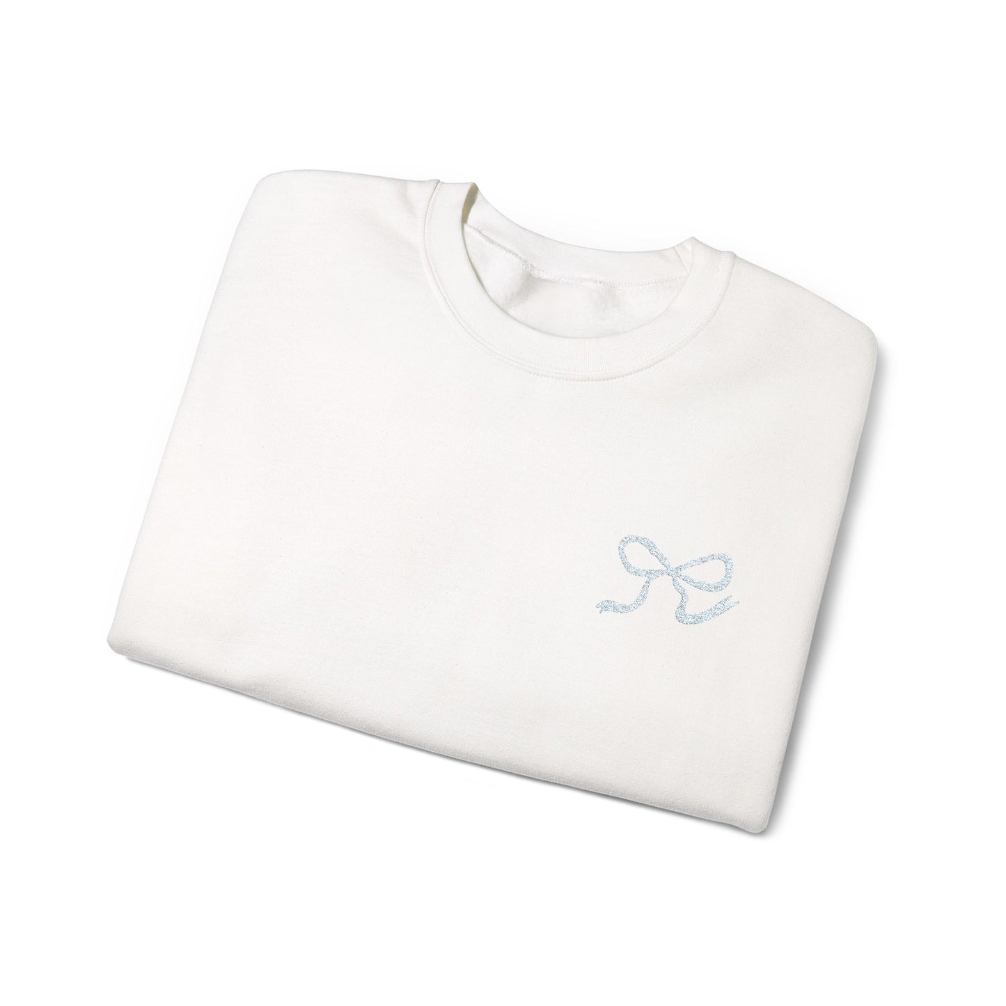 Crewneck Sweatshirt • Small Blue Ribbon Graphic